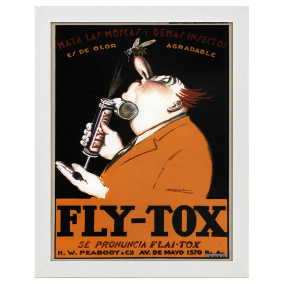 Винтажная фоторамка с постером Insetticida Fly Tox LegendArte Vintage Werbeposter