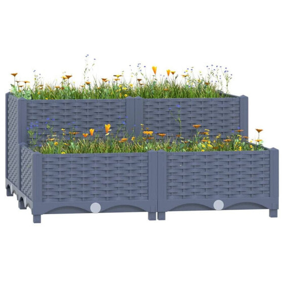 Подставка для цветов vidaXL Raised Bed 31.5"x31.5"x15" из полипропилена