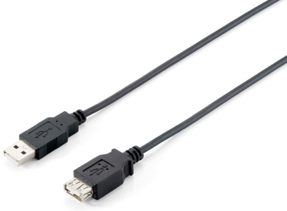 Equip USB 2.0 Type A Extension Cable Male to Female - 1.8m - Black - 1.8 m - USB A - USB A - USB 2.0 - Male/Female - Black