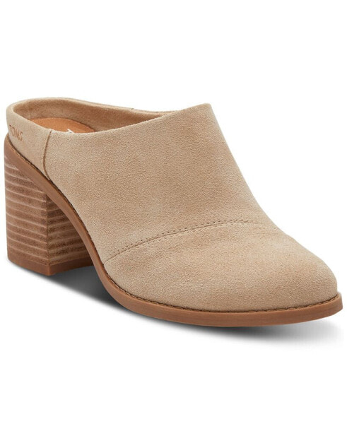 Women's Evelyn Stacked-Heel Mules