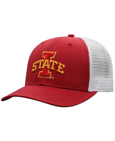 Men's Cardinal, White Iowa State Cyclones Trucker Snapback Hat