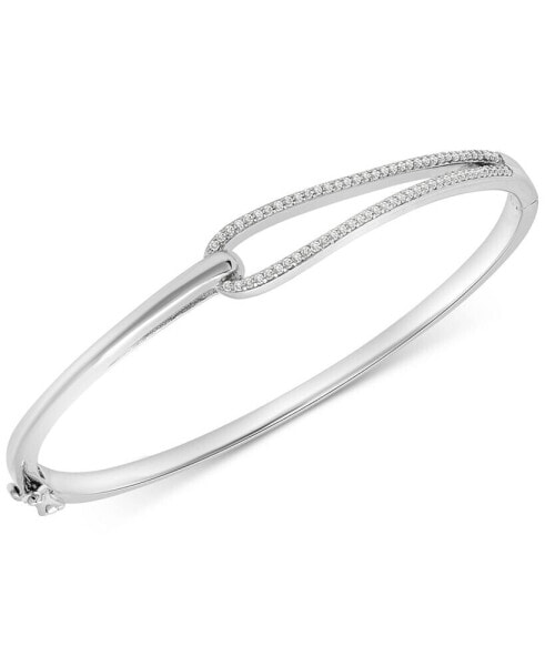 Diamond Loop Bangle Bracelet (1/5 ct. t.w.) in Sterling Silver, Created for Macy's