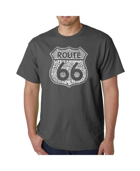 Men's Route 66 Life is a Highway Word Art T-Shirt