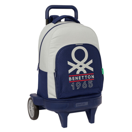 Детский рюкзак с колесиками Benetton Varsity Серый Темно-Синий 33 X 45 X 22 см