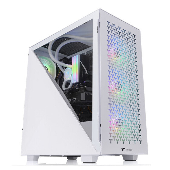 Thermaltake Divider 300 TG Air Snow - Midi Tower - PC - White - ATX - micro ATX - Mini-ITX - SPCC - 14.5 cm