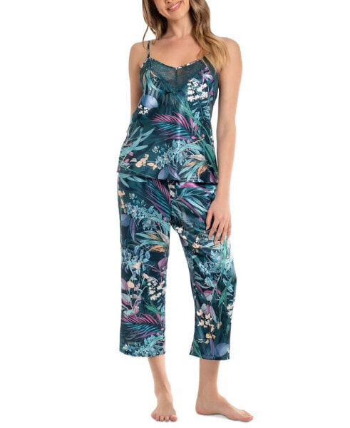 Women's 2-Pc. Cropped Satin Pajamas Set