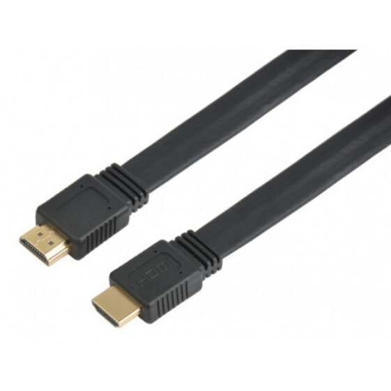 Кабель HDMI 2.0 Flat Techly с Ethernet A/A M/M 1м - HDMI Type A (Стандартный) - HDMI Type A (Стандартный) - 3D - 10 Гбит/с - Черный