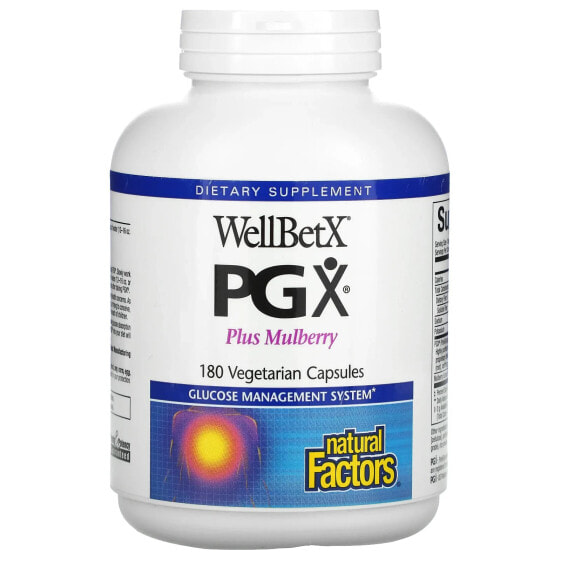 Препарат для похудения Natural Factors WellBetX PGX Plus Mulberry 180 капсул (вегетарианских)