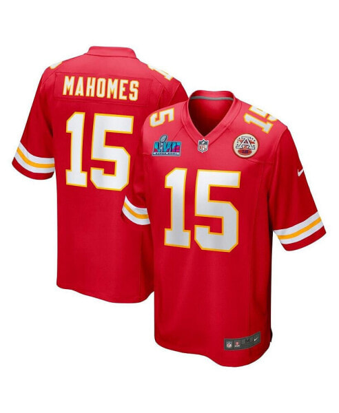 Men's Patrick Mahomes Red Kansas City Chiefs Super Bowl LVII Patch Game Jersey