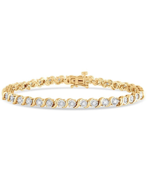 Diamond Bracelet (1/2 ct. t.w.) in Sterling Silver or Gold-Plated Sterling Silver