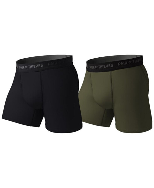 Men's SuperFit Breathable Mesh Boxer Brief 2 Pack