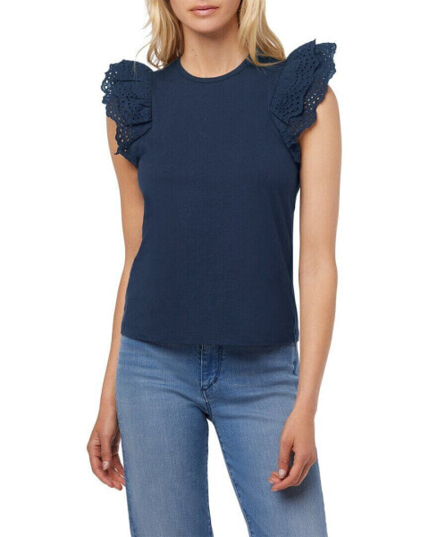 Joe's Jeans Eyelet Sleeve Top Women's Xl