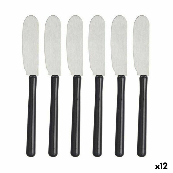 Нож для масла черный серебристый Kinvara Butter Knife 12 штук