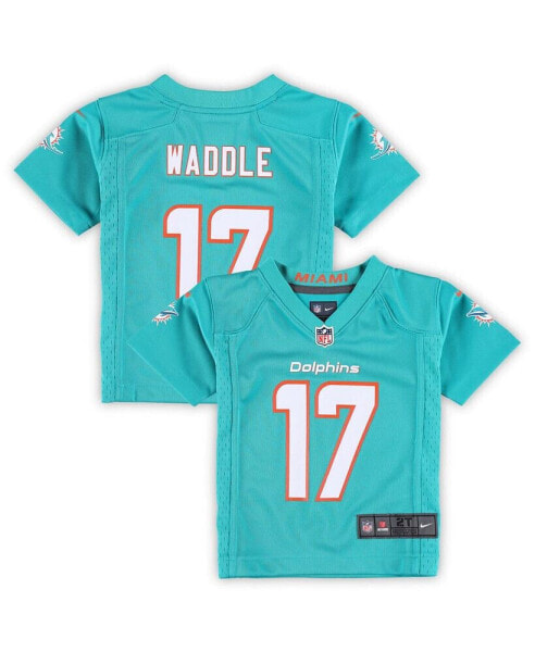 Toddler Boys and Girls Jaylen Waddle Aqua Miami Dolphins Game Jersey