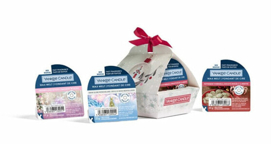 Набор ароматических восков Yankee Candle Подарочный набор (Snowflake Kisses, Snow Globe Wonderland, Peppermint Pinwheels)