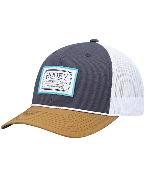 Men's Navy, Tan Doc Trucker Snapback Hat