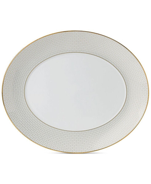 Gio Gold Oval Serving Platter 13"