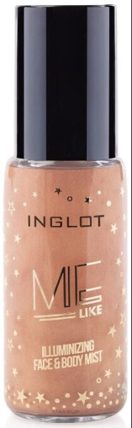 Make-up-Fixierer mit Schimmereffekt - Inglot Me Like Illuminixing Face & Body Mist 302