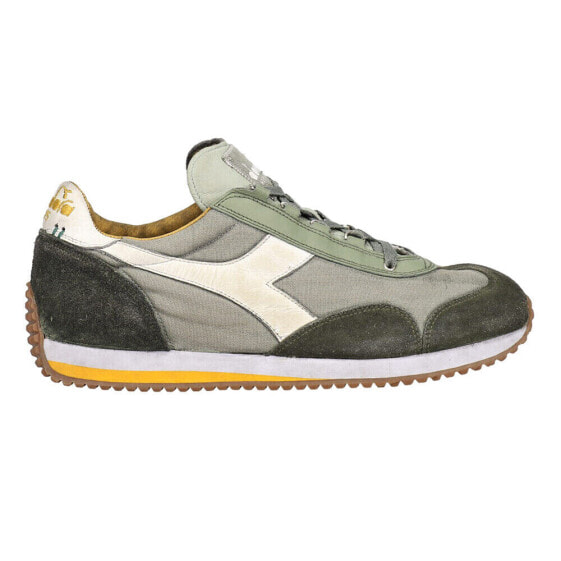 Diadora Equip H Dirty Stone Wash Evo Lace Up Mens Green Sneakers Casual Shoes 1