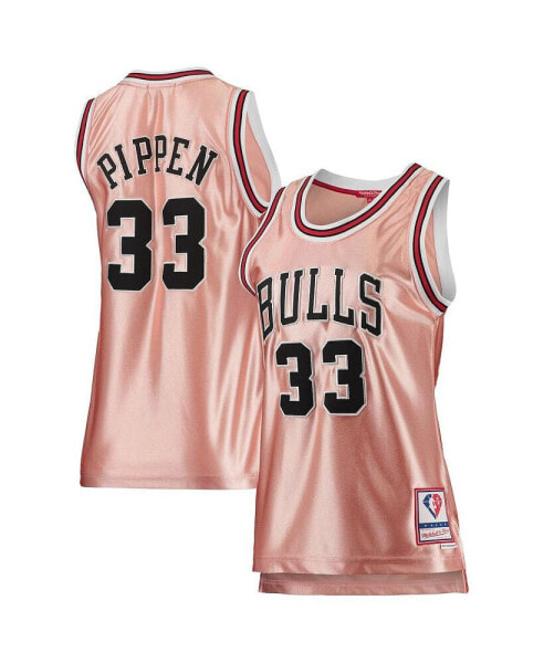 Футболка женская Mitchell & Ness Scottie Pippen Chicago Bulls 75-летие розовое золото 1997 Swingman Jersey