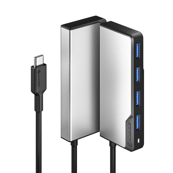 Alogic UCFUUA-SGR - USB 3.2 Gen 1 (3.1 Gen 1) Type-C - USB 3.2 Gen 1 (3.1 Gen 1) Type-A - 5000 Mbit/s - Black - Silver - 0.21 m - 301 mm