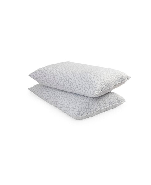 Pack of 2 Charcoal Knit Microfiber Pillow, Standard