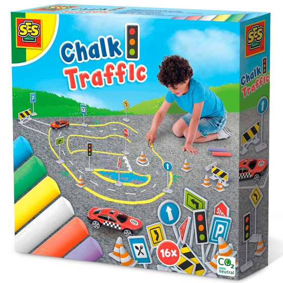 SES Outdoor Set Floor Chalks With Circuit For Cars