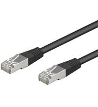 Wentronic CAT 5e Patch Cable - F/UTP - black - 15 m - Cat5e - F/UTP (FTP) - RJ-45 - RJ-45