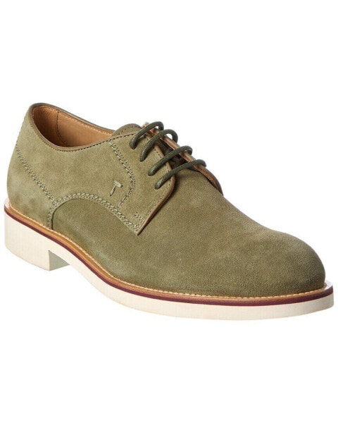 Tod’S Suede Derby Men's Green 6.5