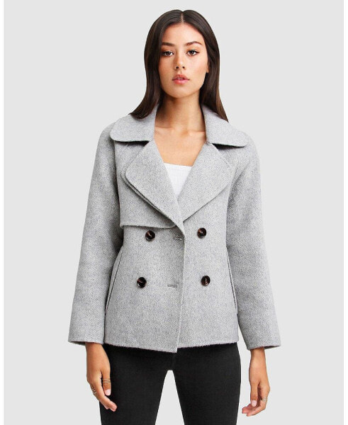 Women I'm Yours Wool Blend Peacoat