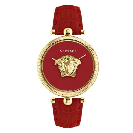 Versace Damen Armbanduhr PALAZZO rot, gold 39 mm VECO02622
