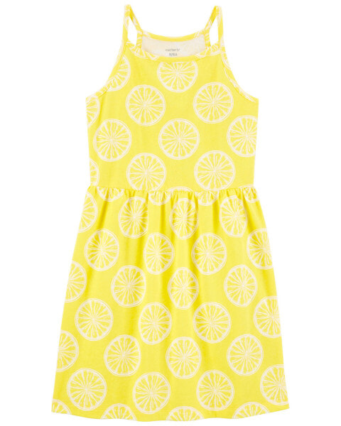 Kid Lemon Tank Dress 6-6X