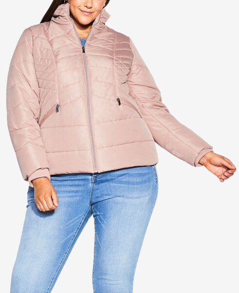 Plus Size Ava Faux Fur Puffer Padded Coat