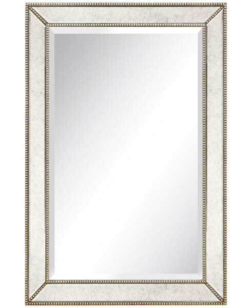 Зеркало с рамой из массива дерева, покрытой скособоченными античными зеркальными панелями - 24 "x 36" от Empire Art Direct