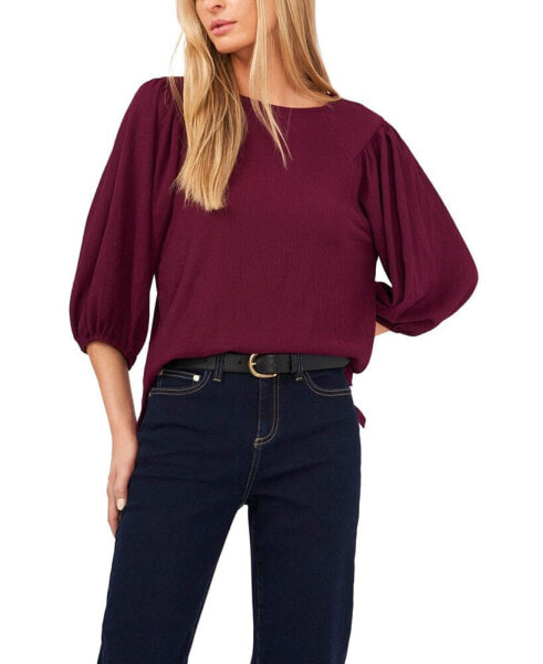 Women's Puff 3/4-Sleeve Knit Top