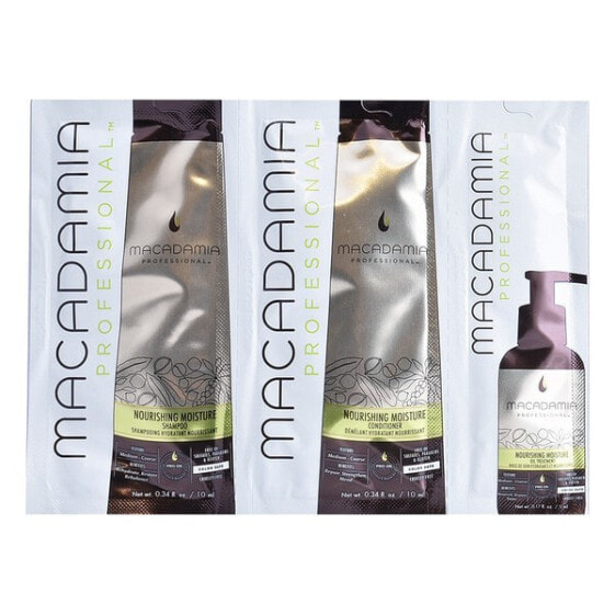 Macadamia Nourishing Moisture Trio Набор: Увлажняющий шампунь 10 мл + Кондиционер для волос 10 мл + Восстанавливающее масло для волос 5 мл