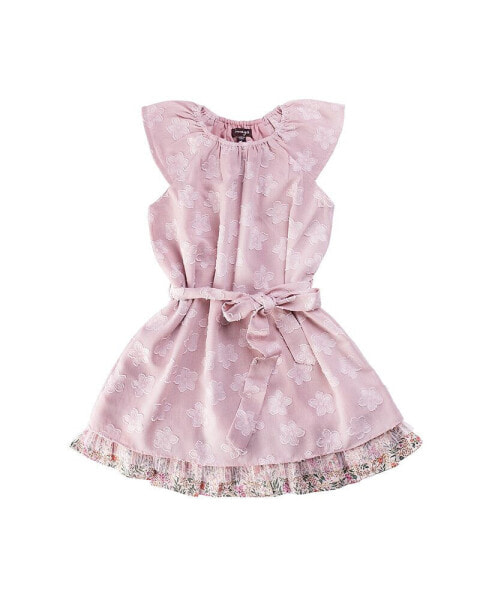 Toddler, Child Juliet Camellia Jacquard Woven Dress