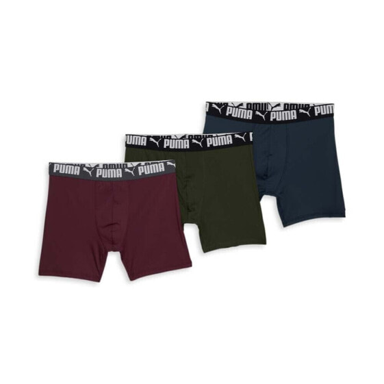 Puma 3Pack Athletic Fit Boxer Brief Underwear Mens Size L Casual 85970402