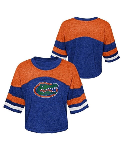 Футболка для малышей OuterStuff Рояльная Дистрессы Florida Gators воскресение Пятничное Полосатое Джерси Т-сорочка