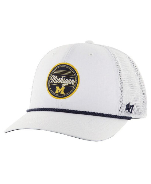Men's White Michigan Wolverines Fairway Trucker Adjustable Hat