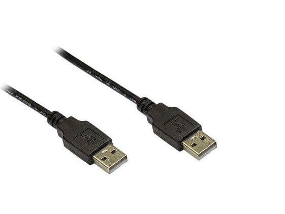 Good Connections USB 2.0, 1.8m, 1.8 m, USB A, USB A, USB 2.0, Male/Male, Black