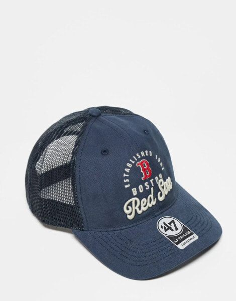 47 Brand Boston Red Sox script mesh back cap in navy