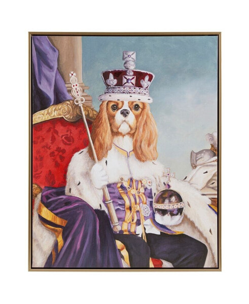 Pet Portrait King Charles Spaniel Iii Framed Canvas Wall Art