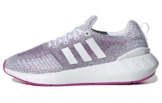 adidas originals Swift Run 22 舒适 透气 低帮 跑步鞋 女款 灰紫白 / Обувь спортивная Adidas originals Swift Run 22,