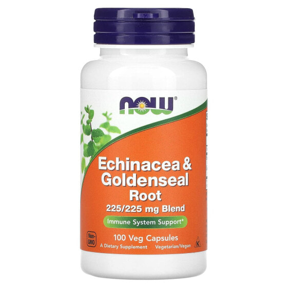 БАД для укрепления иммунитета NOW Echinacea & Goldenseal Root, 225 мг, 100 капсул