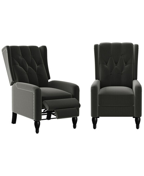 Feigin Wingback Pushback Recliner Chairs, Set of 2