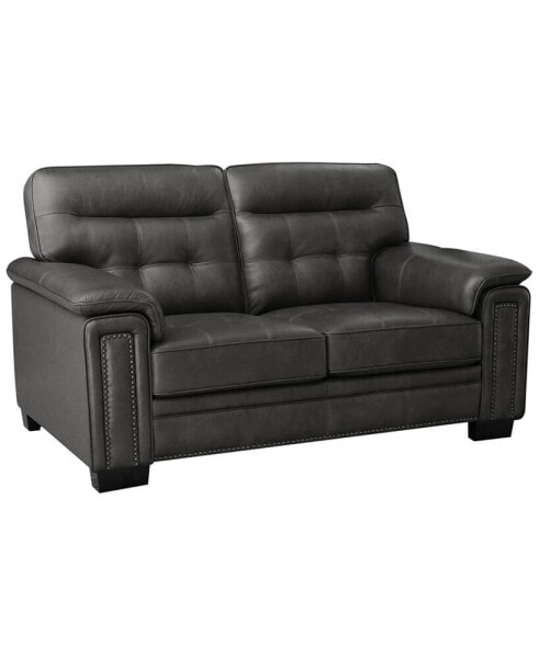 Harrison 65" Leather Traditional Loveseat