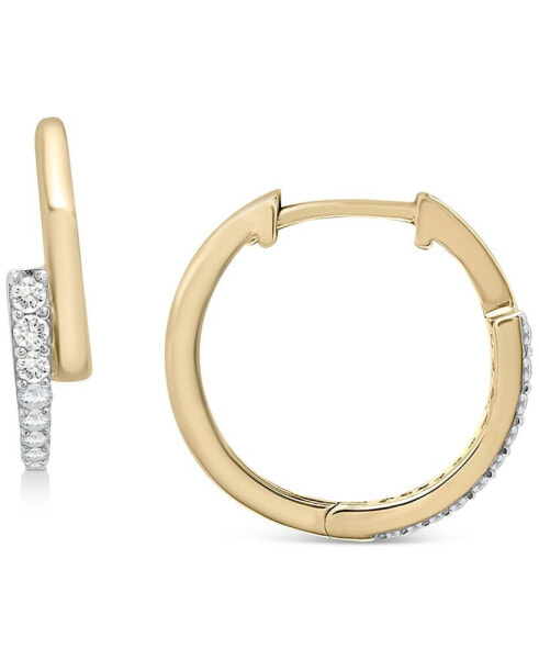 Diamond Bypass Hoop Earrings (1/6 ct. t.w.) in 14k Gold, Created for Macy's