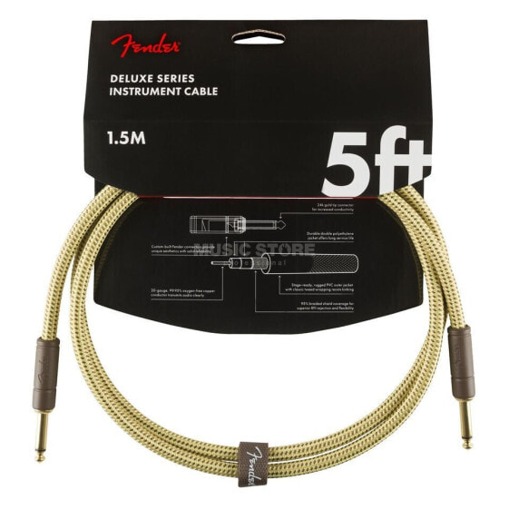 Fender Deluxe Series Instrument Cable 1.5m (Tweed)