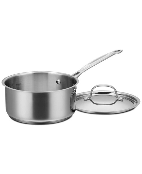 Chef's Classic™ Stainless Steel 2-Qt. Pour Saucepan with Lid